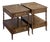 Vintage Hekman Traditional Regency Walnut 2 Drawer Tiered Cane Cut Side Tables - A Pair For Sale
