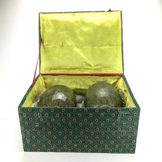 Antique Chinese Pair Green Vases For Sale - Image 11 of 11