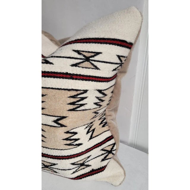 Navajo Indian Weaving Cream Ground Pillows-Pair For Sale In Los Angeles - Image 6 of 6