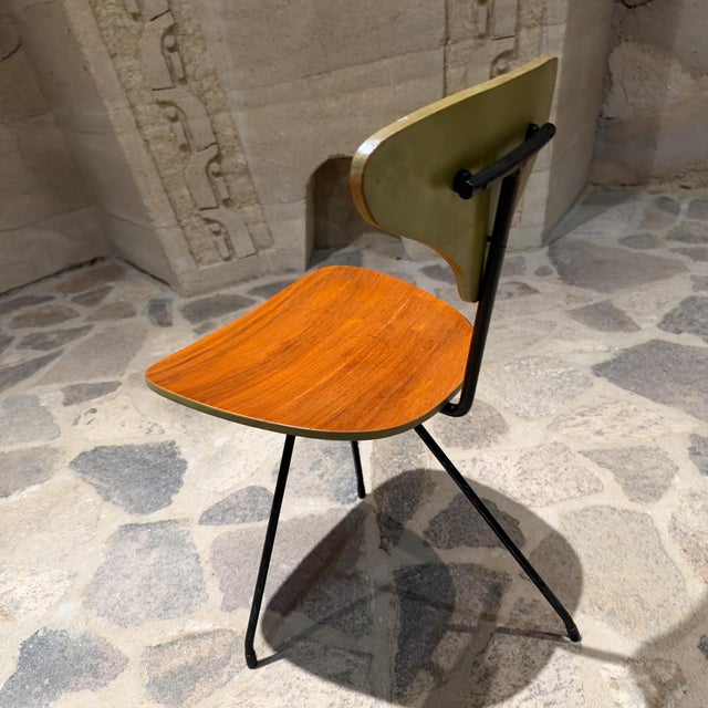 Mid-Century Modern Mid-Century Modern Writing Desk Wrought Iron Wood Arthur Umanoff Elton Company For Sale - Image 3 of 18