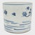Chinese Vintage Chinese Blue & White Peony Brush Pot For Sale - Image 3 of 8