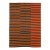 Galerie Shabab Collection Mid-20th Century Orange and Black Turkish Flat-Weave Kilim Room Size Accent Rug For Sale