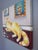 Figurative Smarter than you Think by Zoa Ace | Oil Painting of an orange cat in a room with a chessboard For Sale - Image 3 of 5