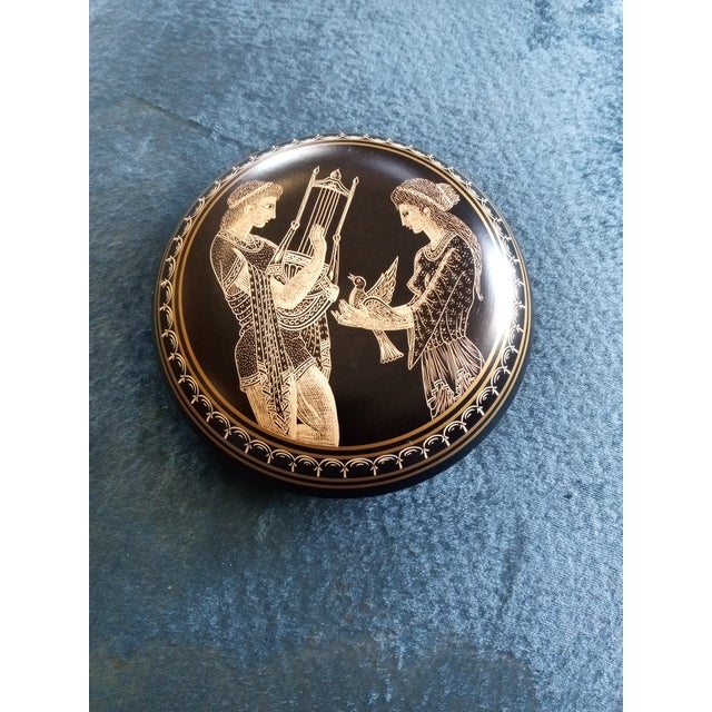 Ceramic 1970s Exquisite Handmade Bailas Pottery From Greece Trinket Box For Sale - Image 7 of 7
