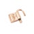 Tiffany & Co. 1837 Padlock Rose Tone Rubedo Metal Lock Charm Pendant For Sale In Houston - Image 6 of 8
