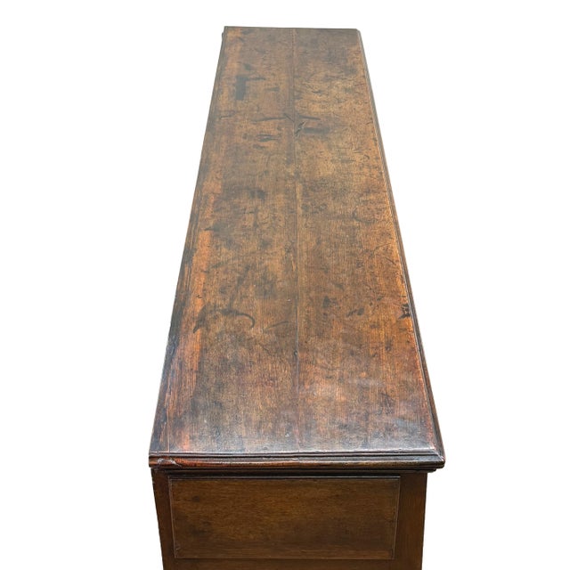 Large Early 18th Century English George I Oak Dresser Base, 1720 For Sale - Image 9 of 12