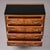 Mid-Century Modern Italian Mid-Century Burl Walnut Four-Drawer Chest With Black Glass Top For Sale - Image 3 of 12