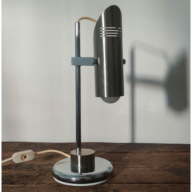 Reggiani Italian Desk Lamp in Brass and Chrome attributed to Goffredo Reggiani for Reggiani, 1970s For Sale - Image 4 of 11