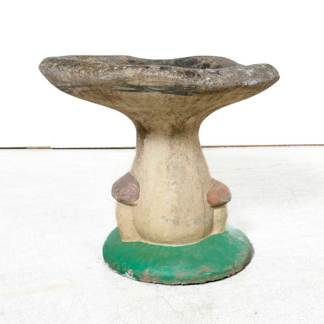 Vintage French Cast Concrete Mushroom Garden Seat, Mid-20th Century For Sale - Image 13 of 14