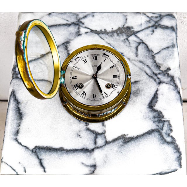 Brass Mid 20th Century Brass Barigo Ships Clock For Sale - Image 8 of 15