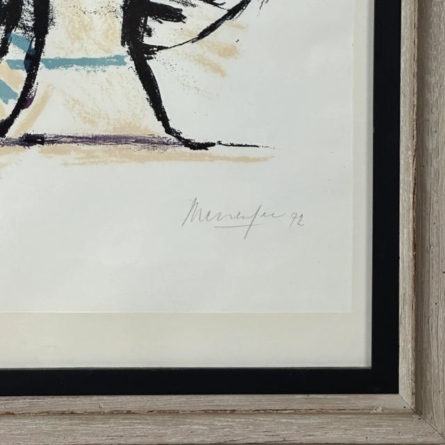 Jürgen Messensee (Austrian, B. 1936) - ‘Infantin’ Color Lithograph, Signed (1972, Framed) For Sale - Image 4 of 6