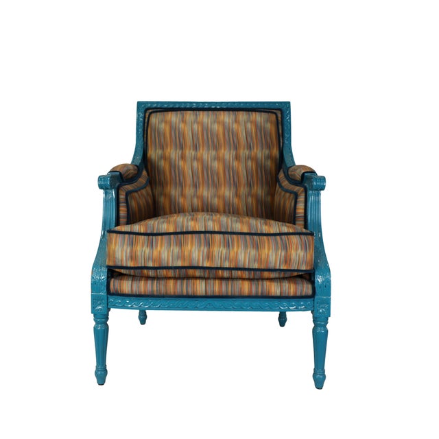 Vintage Louis XVI Carved Wooden Armchair For Sale - Image 10 of 11