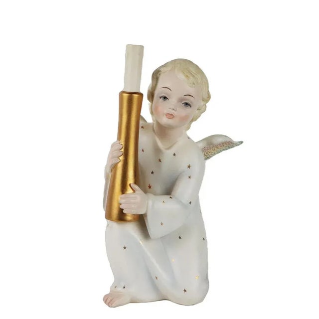 Angioletto with Candle Figurine For Sale - Image 4 of 4