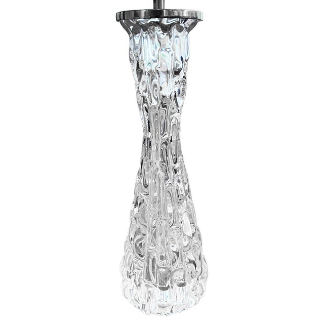 Mid-Century Modern Clear Glass Table Lamps from Orrefors, 1960s, Set of 2 For Sale - Image 3 of 6