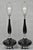 Vintage Mid Century Modern Black Glazed Ceramic & Chrome Table Lamps - A Pair For Sale - Image 12 of 12