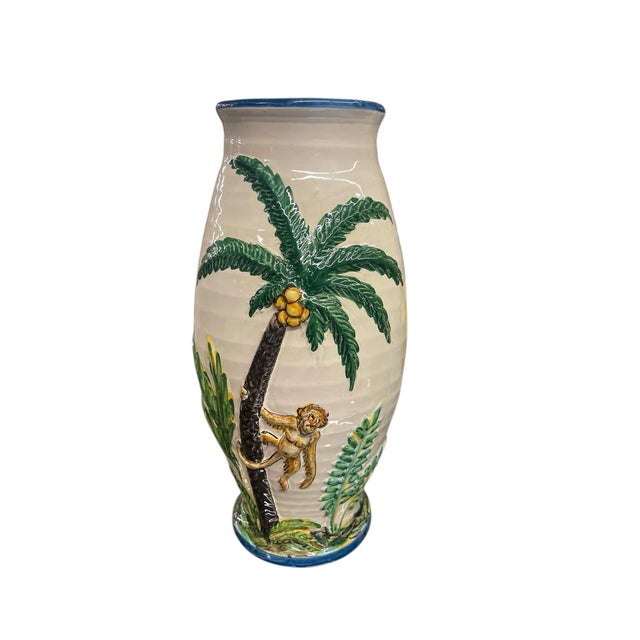 Elevate your interior with this vibrant and playful ceramic vase, recently handcrafted in Italy. This statement piece...