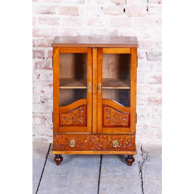 Small Empire Cabinet in Spruce and Cherry, 1870s For Sale - Image 14 of 16