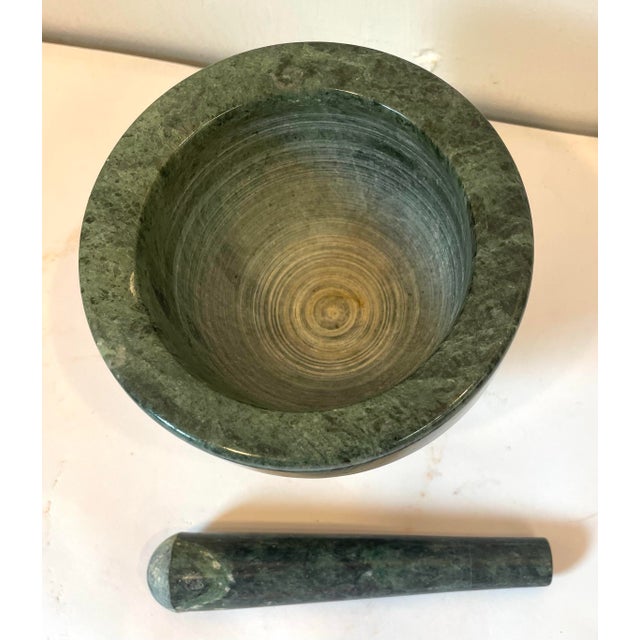 Mid 20th Century Vintage Marble Mortar and Pestle For Sale - Image 5 of 6