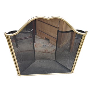 Gilt Trifold Fireplace Screen Guard, 1970s For Sale