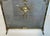 Louis XVI style brass fire screen with mesh decorated with garlands For Sale - Image 4 of 12