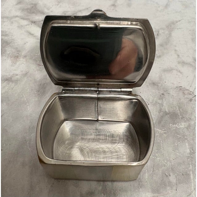 Ivory Vintage Set of Three Mother of Pearl Trinket Boxes For Sale - Image 8 of 8