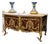 Grand French Louis XV Sideboard Buffet With Marble Top, Gold Leaf & Bronze Ormolu Accents For Sale