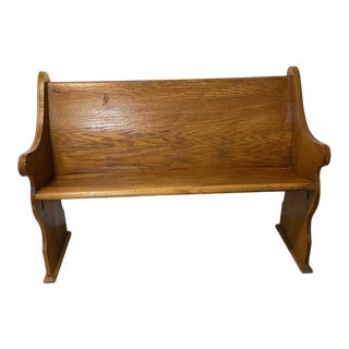 Early 20th Century Oak Church Pew For Sale