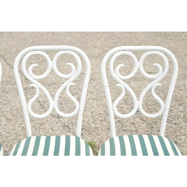 Traditional Mid 20th Century Vintage Metal Thonet Bentwood Austrian Style Bistro Dining Chairs - Set of 4 For Sale - Image 3 of 12