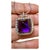 Metal 15 Ct Sugar Loaf Amethyst & Diamonds Pendent Necklace 18 Karat White Gold Chain For Sale - Image 7 of 8