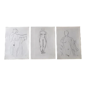Vintage Henri Matisse Mid 20th Century Nude Female Lithographs - Set of 3