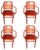 Bauhaus 6010 Armchairs by Josef Hoffmann, 1970, Set of 4 For Sale