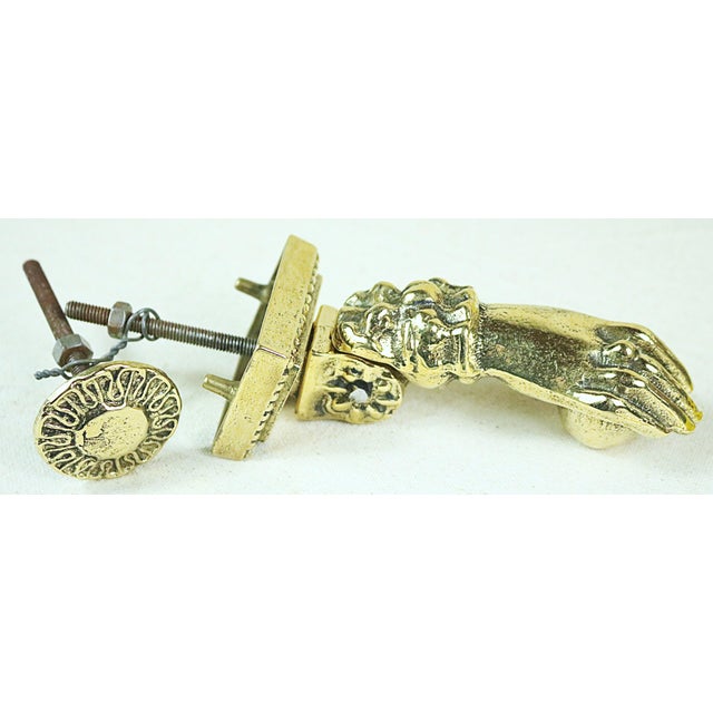French Mid 19th Century French, Napoleon III Brass Door Knocker For Sale - Image 3 of 5