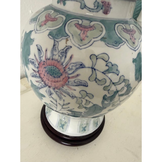 Chinoiserie Chinoiserie Pastel Palette Lamp For Sale - Image 3 of 8