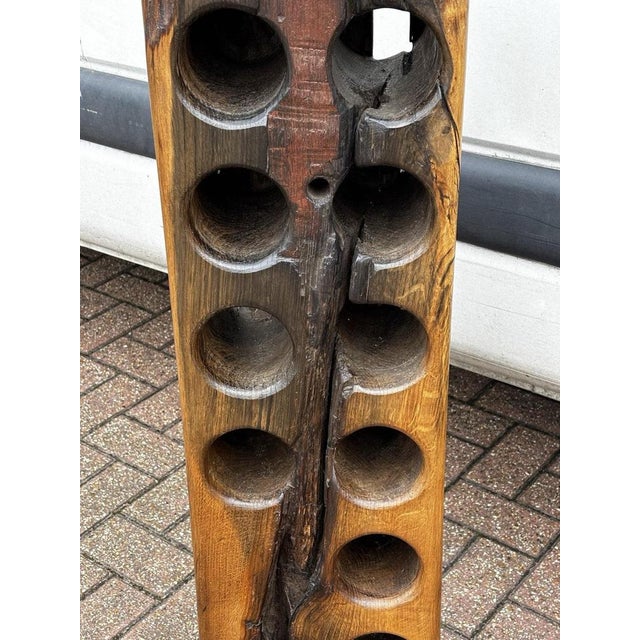 Wood Industrial English Oak Wine Rack from Foxton Locks For Sale - Image 7 of 10