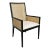 Colonial Black & Cane Dining Arm Chair For Sale