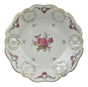 Antique Bavaria Heinrich Winterling Round Rose Design Platter