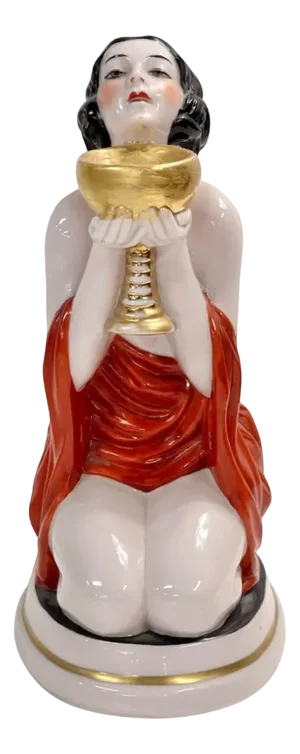 Art Deco Style Ceramic Table Lamp, 1940s