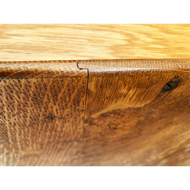 19th Century English Tiger Oak Butler's Tray Table For Sale - Image 10 of 13