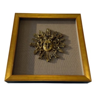 18th C. Brass Mount of the Sun For Sale