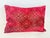 Red Geometric Cut Velvet Lumbar Pillow With Down Insert For Sale - Image 4 of 8