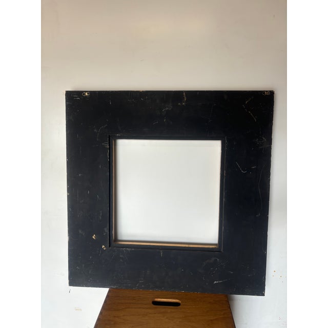 This beautiful piece has chinoiserie art along the frame. Antique black and golden frame.