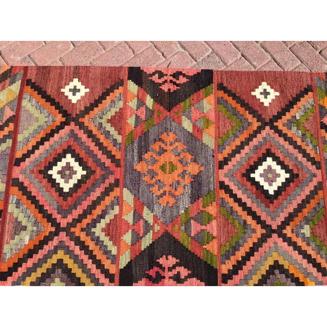 Vintage Turkish Kilim Runner - 39" X 144" For Sale - Image 4 of 11