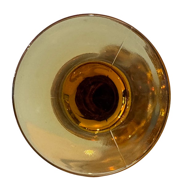 Mid-Century Amber Glass Table Lighter Sculptural Pedestal Form For Sale - Image 12 of 12