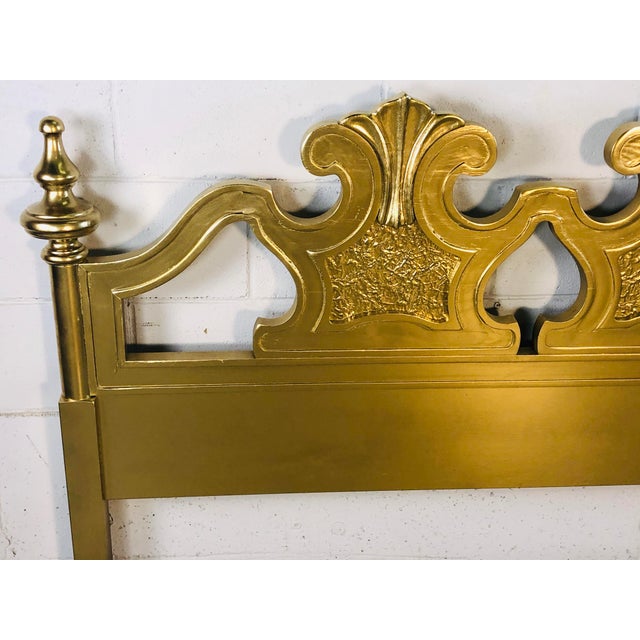 Hollywood Regency Style Gold King Size Headboard Chairish