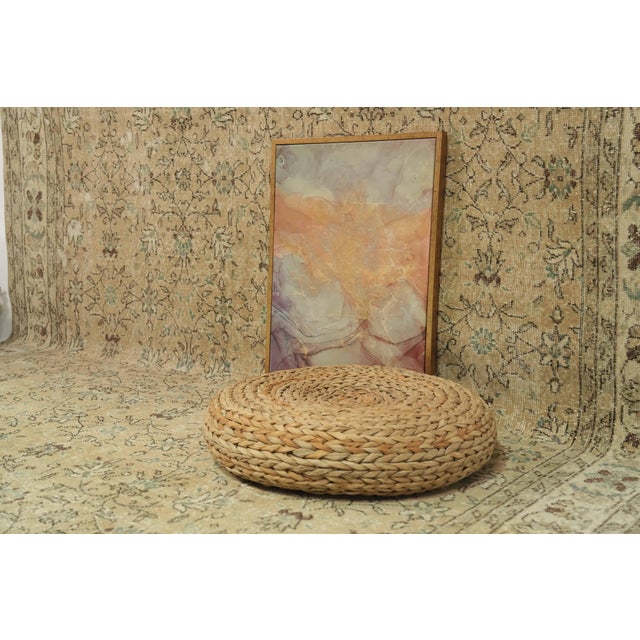 Turkish 1970s Vintage Turkish Handmade Wool Cotton Beige Area Rug For Sale - Image 3 of 12