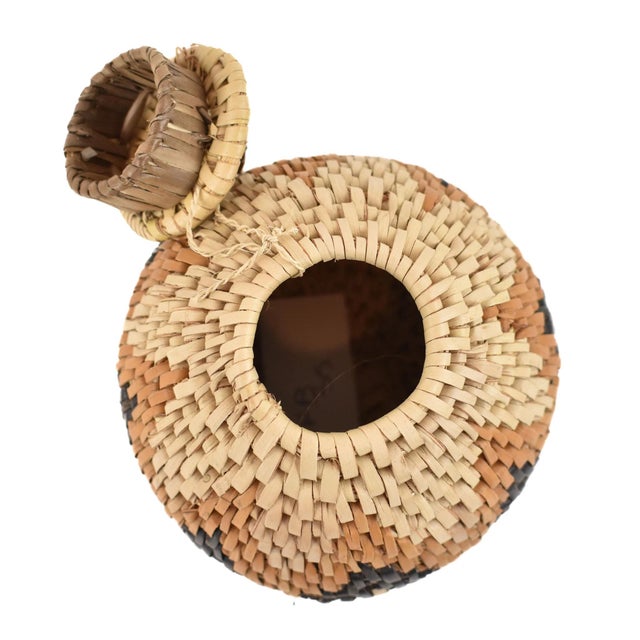Early 20th Century Zulu Miniature Herb Basket South Africa 4.75 Inch For Sale - Image 4 of 7