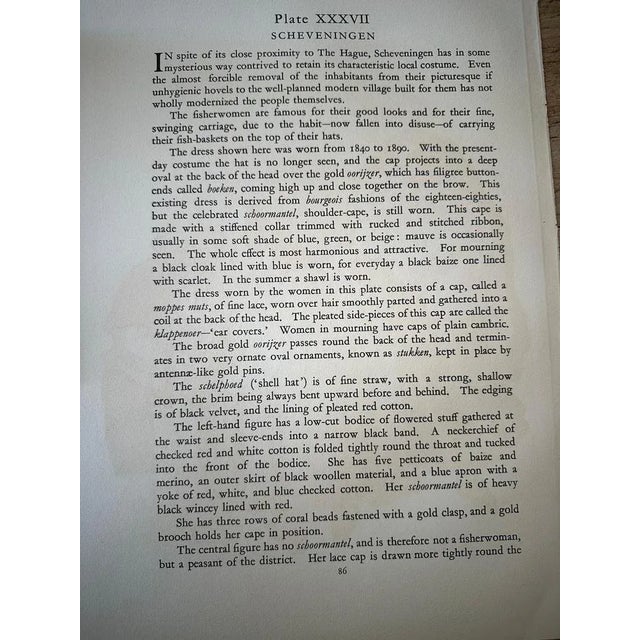 Black Scheveningen Fisherwomen with Shell Hat and Shawl Cape, 1932, Paper For Sale - Image 8 of 10