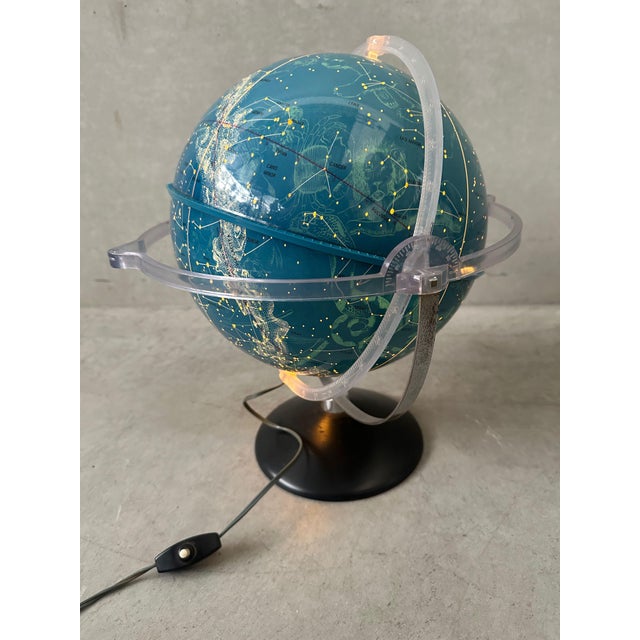 Vintage celestial globe depicting stars and constellations. Marked: Globe Celeste Alpha. Plastic. 1960s/70s. In good and...