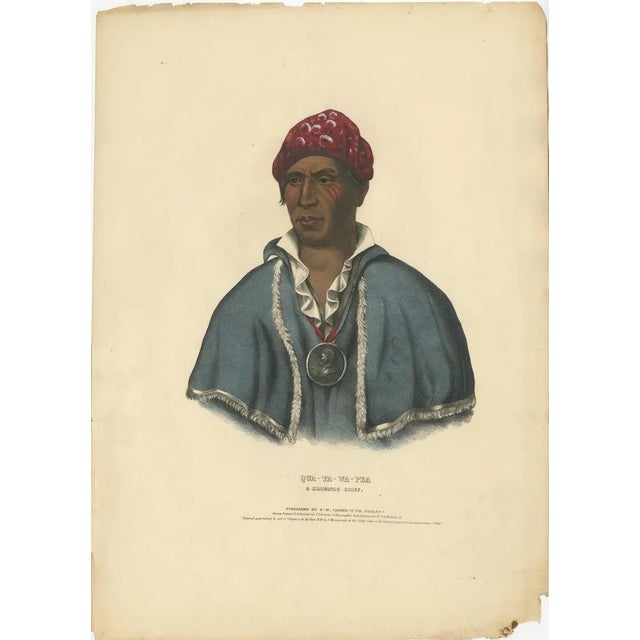 Qua-Ta-Wa-Pea, 1838, Litograph on Paper For Sale