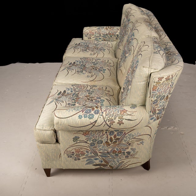 Vintage 1980s Berne Furniture Floral Patterned Tufted Sofa Chairish